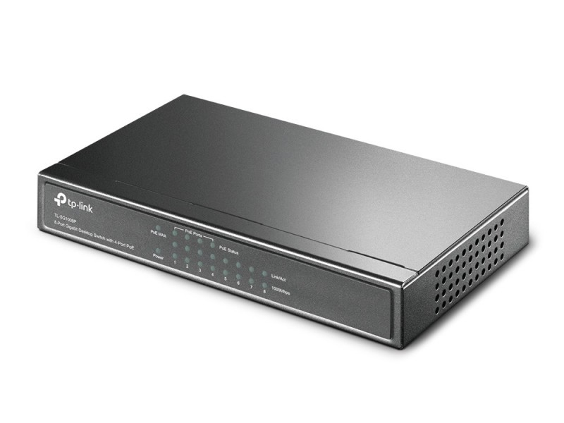 TP-Link 8-Port Gigabit Desktop PoE Switch with 4-Port TL-SG1008P – TP-Link Суичове без - контрол