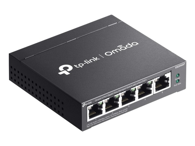 TP-Link Omada ES205G Managed Gigabit Ethernet (10/100/1000) Power over Ethernet (PoE) Black ES205GP – TP-Link Суичове без - контрол