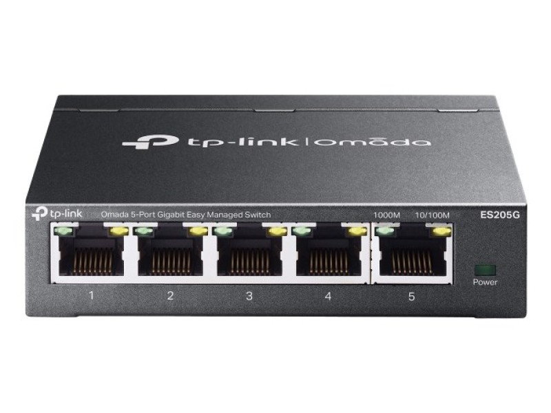 TP-Link Omada ES205G network switch Managed Gigabit Ethernet (10/100/1000) Black TP-Link Omada ES205G network switch Managed Gigabit Ethernet (10/100/1000) Black ES205G – TP-Link Суичове без - контрол