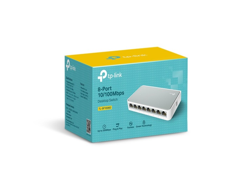 TP-Link TL-SF1008D Unmanaged Fast Ethernet (10/100) White TL-SF1008D – TP-Link Суичове без - контрол