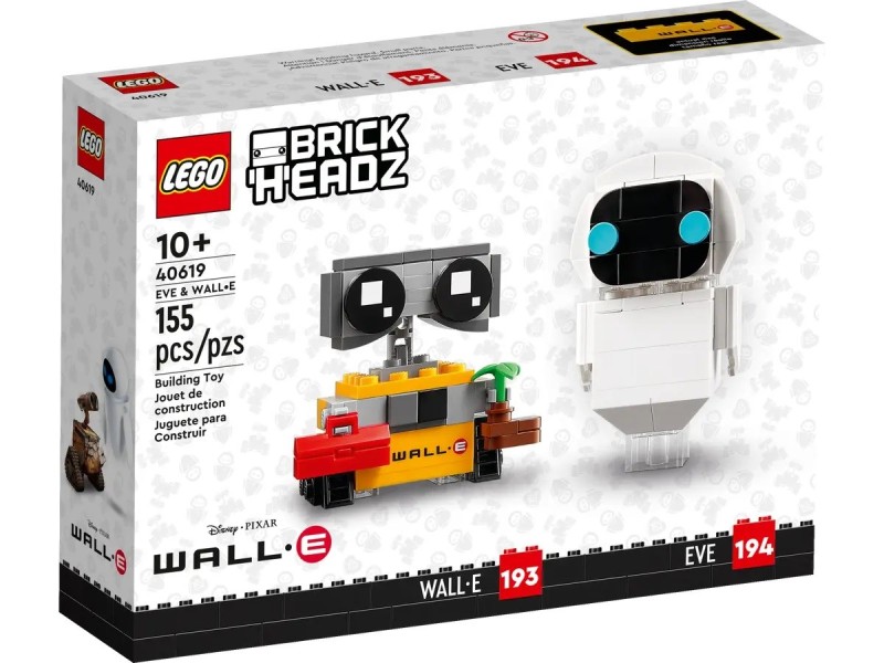 LEGO BRICKHEADZ 40619 Eve & Wall-E 40619 – Lego Конструктори