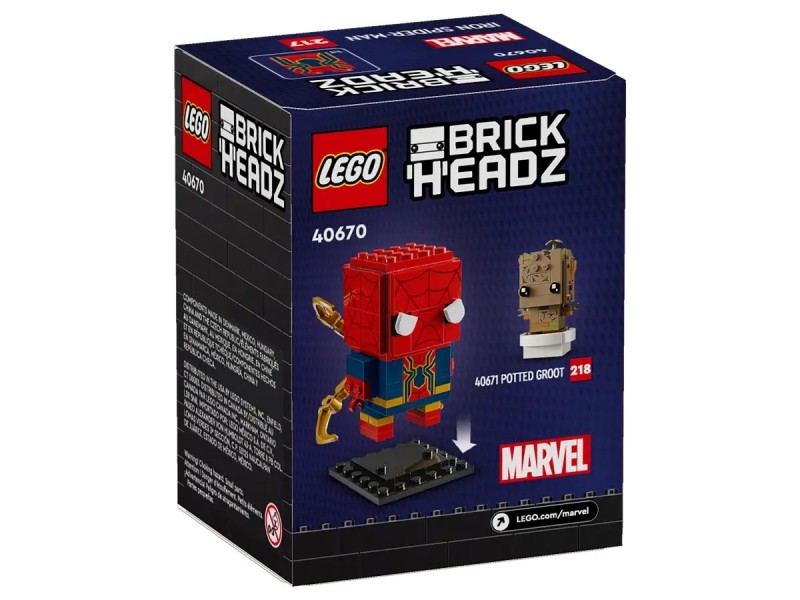 LEGO BRICKHEADZ 40670 Iron Spider-Man 40670 – Lego Конструктори