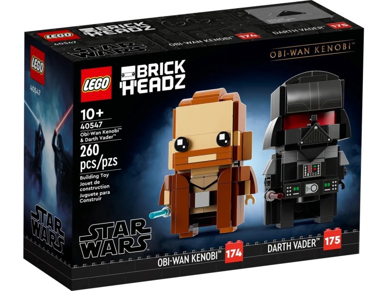 LEGO BRICKHEADZ STAR WARS 40547 Obi-Wan Kenobi and Darth Vader 40547 – Lego Конструктори