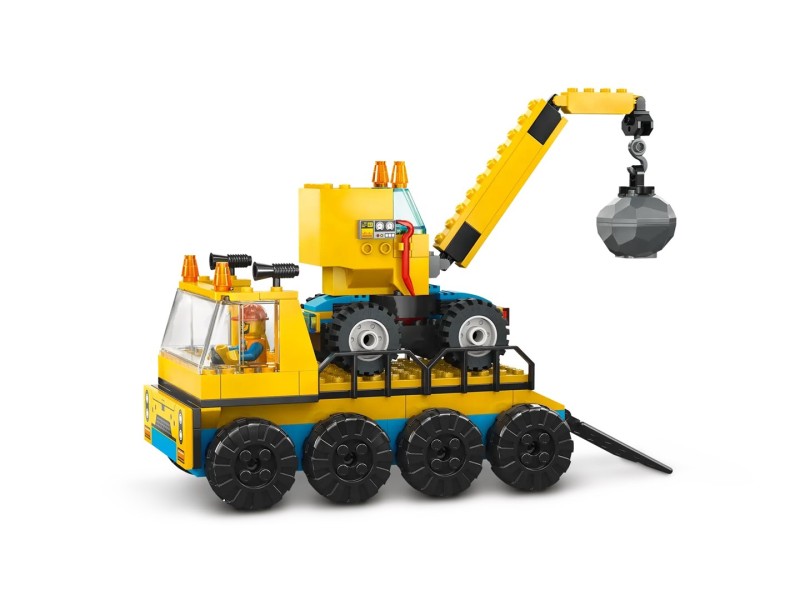 LEGO CITY 60391 CONSTRUCTION TRUCKS AND WRECKING BALL CRANE 60391 – Lego Конструктори
