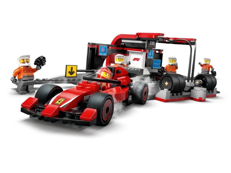 LEGO CITY 60443 F1 - Pit Stop & Pit Crew with Ferrari Car 60443 – Lego Конструктори