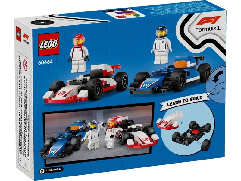 LEGO CITY 60464 F1 - Williams Racing & Haas F1 Race Cars 60464 – Lego Конструктори