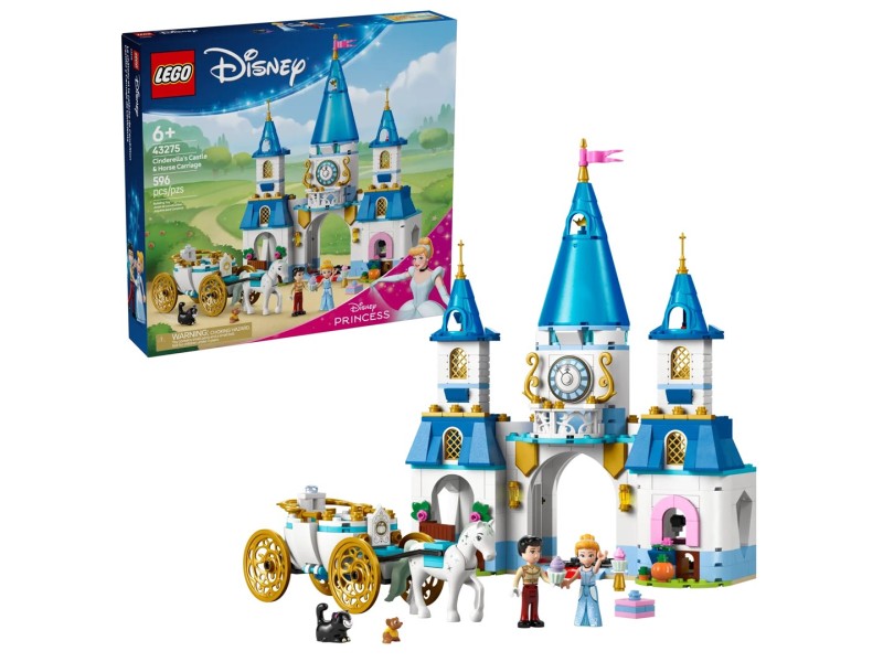 LEGO DISNEY PRINCESS 43275 Cinderellas Castle and Horse Carriage 43275 – Lego Конструктори