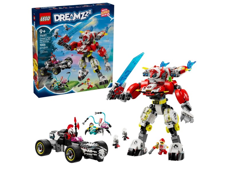 LEGO DREAMZZZ 71497 Coopers Tiger Mech and Zeros Hot Rod Car 71497 – Lego Конструктори