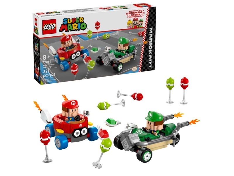 LEGO SUPER MARIO 72034 Mario Kart - Baby Mario vs. Baby Luigi 72034 – Lego Конструктори