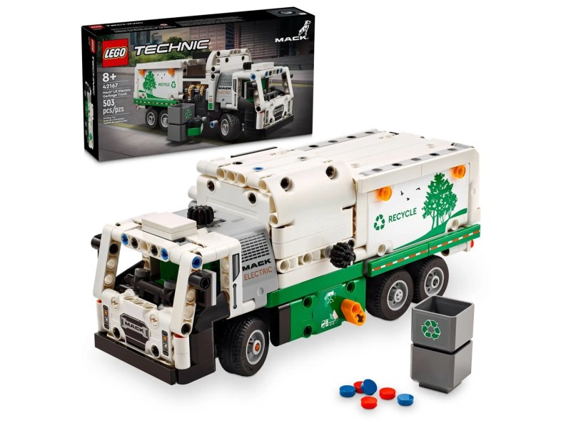 LEGO TECHNIC 42167 MACK LR ELECTRIC GARBAGE TRUCK 42167 – Lego Конструктори