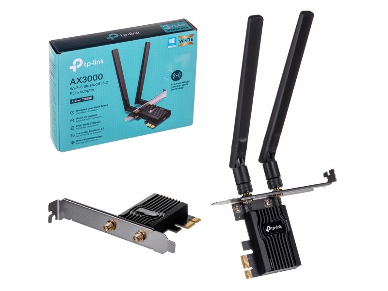 TP-Link ARCHER TX55E network card WLAN / Bluetooth 2402 Mbit/s Archer TX55E – TP-Link Мрежови карти