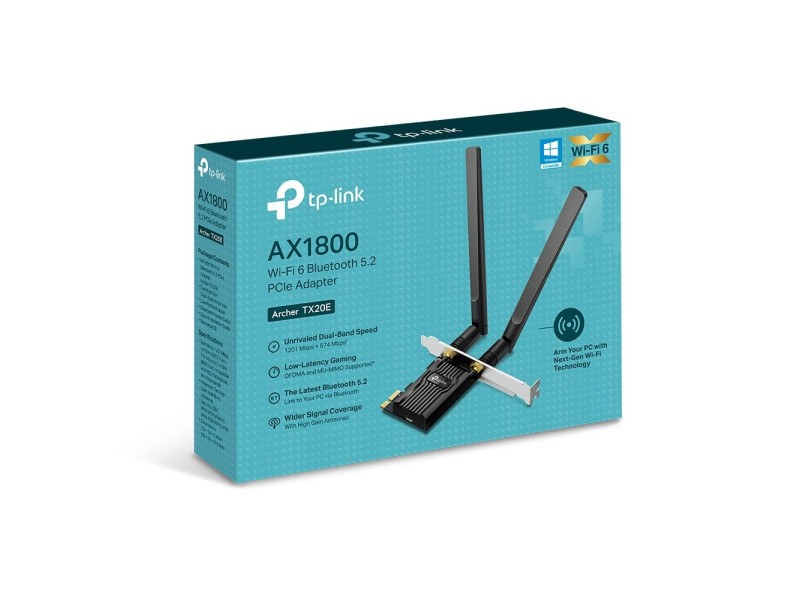 TP-Link AX1800 Wi-Fi 6 Bluetooth 5.2 PCIe Adapter Archer TX20E – TP-Link Мрежови карти