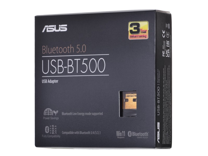 ASUS USB-BT500 network card Bluetooth 3 Mbit/s USB-BT500 – ASUS Мрежови карти
