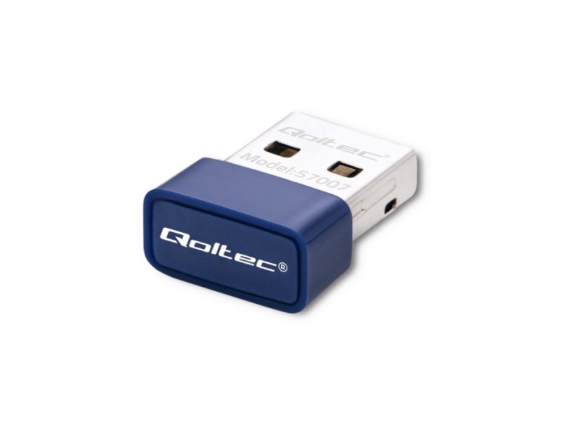 Qoltec 57007 Wireless Mini Bluetooth USB WiFi Adapter 57007 – Qoltec Мрежови карти