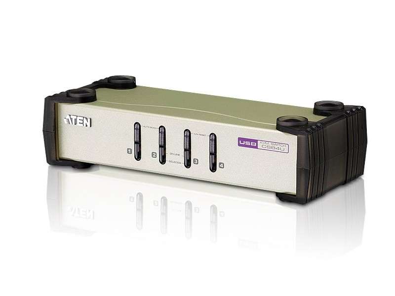 ATEN 4-Port USB - PS/2 VGA KVM Switch (KVM Cables included) CS-84U – ATEN KVM суичове