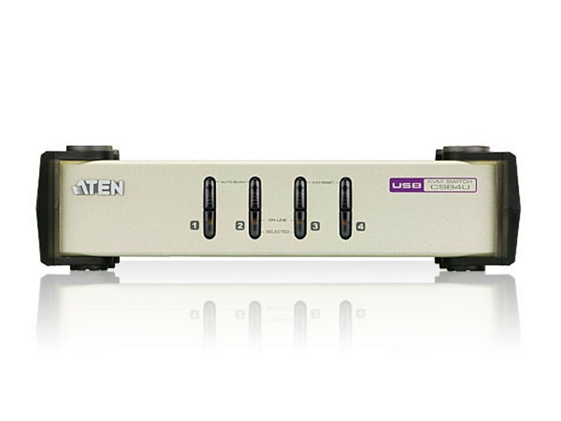 ATEN 4-Port USB - PS/2 VGA KVM Switch (KVM Cables included) CS-84U – ATEN KVM суичове