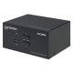 Manhattan HDMI KVM Switch 2-Port, 4K@30Hz, USB-A/3.5mm Audio/Mic Connections, Cables included, Audio Support, Control 2x computers from one pc/mouse/screen, USB Powered, Black, Three Year Warranty, Boxed 153522 – Manhattan KVM суичове