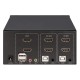 Manhattan HDMI KVM Switch 2-Port, 4K@30Hz, USB-A/3.5mm Audio/Mic Connections, Cables included, Audio Support, Control 2x computers from one pc/mouse/screen, USB Powered, Black, Three Year Warranty, Boxed 153522 – Manhattan KVM суичове