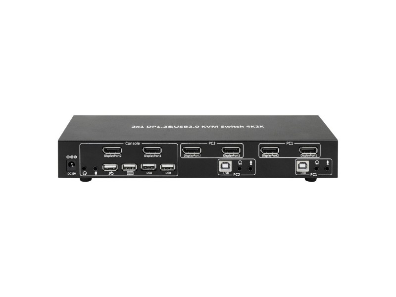 Techly IDATA DP-KVM2 KVM switch Black 101928 – TECHly KVM суичове