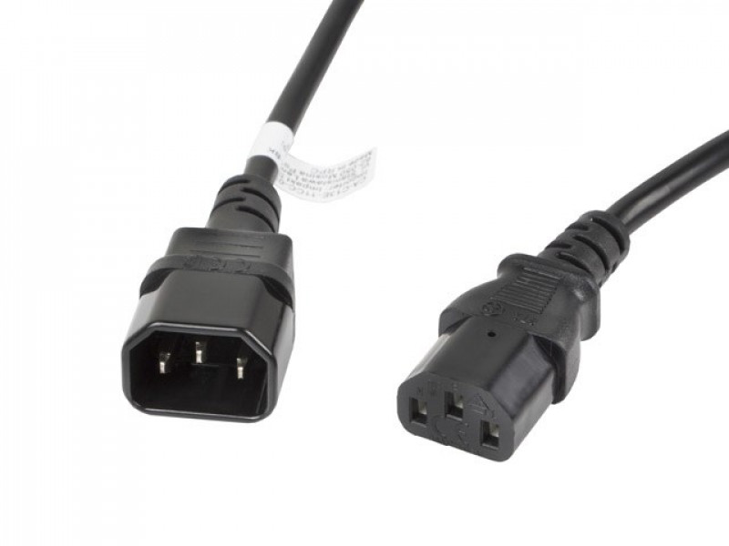 Lanberg CA-C13E-11CC-0030-BK power cable Black 3 m C13 coupler C14 coupler Lanberg CA-C13E-11CC-0030-BK power cable Black 3 m C13 coupler C14 coupler