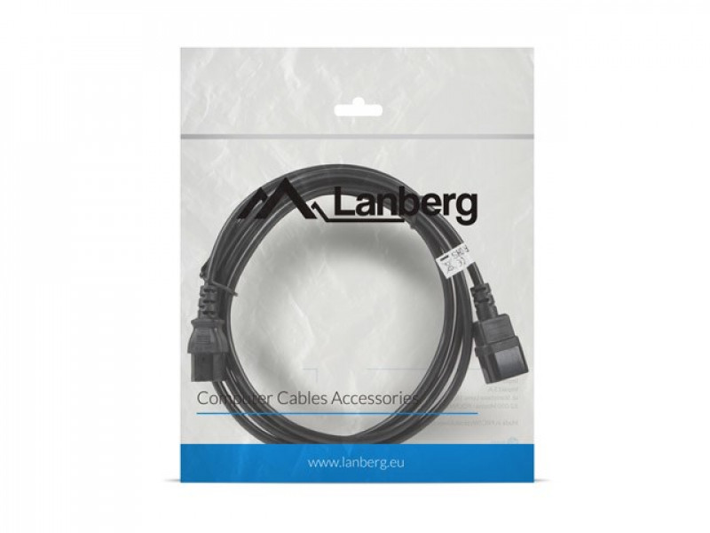 Lanberg CA-C13E-11CC-0030-BK power cable Black 3 m C13 coupler C14 coupler Lanberg CA-C13E-11CC-0030-BK power cable Black 3 m C13 coupler C14 coupler