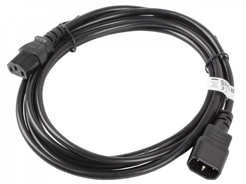 Lanberg CA-C13E-11CC-0030-BK power cable Black 3 m C13 coupler C14 coupler Lanberg CA-C13E-11CC-0030-BK power cable Black 3 m C13 coupler C14 coupler
