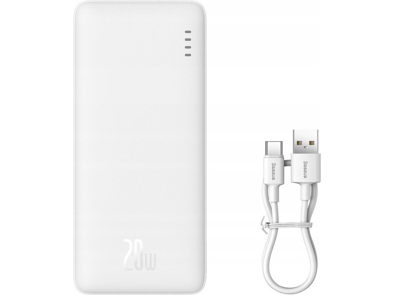 Baseus Airpow Lithium polymer power bank 10000 mAh 20 W White PPQD090002 – Baseus Външни батерии