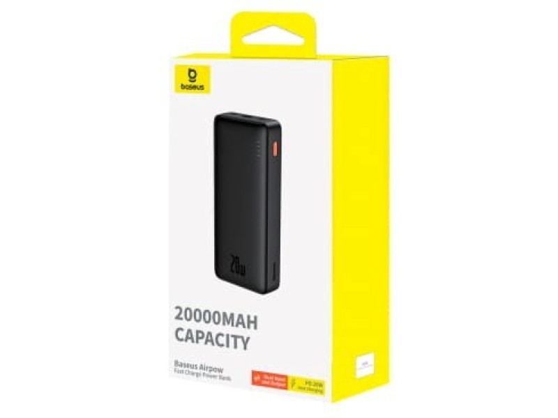 Baseus Airpow Lithium polymer power bank 20000 mAh 20 W Black P10022804113-00 – Baseus Външни батерии