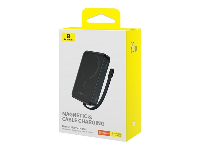 Baseus P10022109113-00 Lithium polymer (LiPo) power bank 10000 mAh Wireless charging Black P10022109113-00 – Baseus Външни батерии