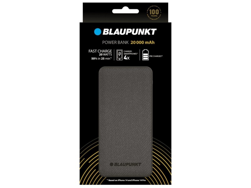 Blaupunkt Powrbank 20000 mAh 20 W Black BL-120PB/1VH – Blaupunkt Външни батерии
