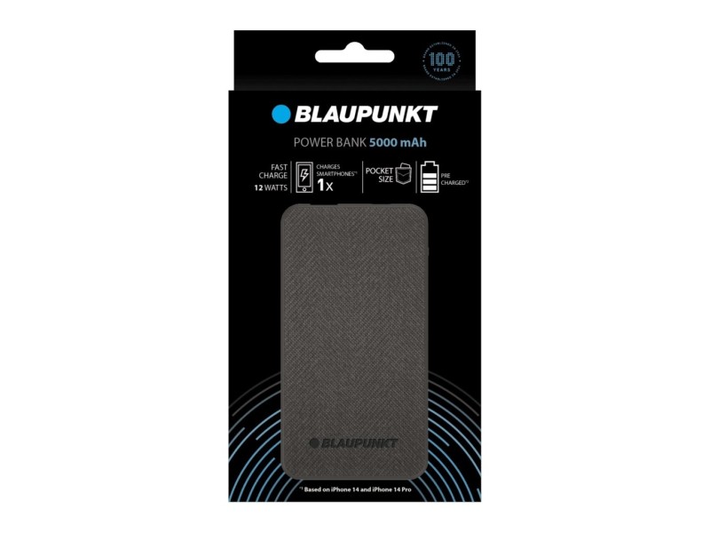 Blaupunkt Powrbank 5000 mAh 12 W Black BL-105PB/1VH – Blaupunkt Външни батерии