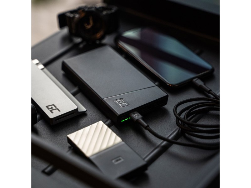 Green Cell PBGC02S power bank Lithium Polymer (LiPo) 10000 mAh Black PBGC02S – Green Cell Външни батерии