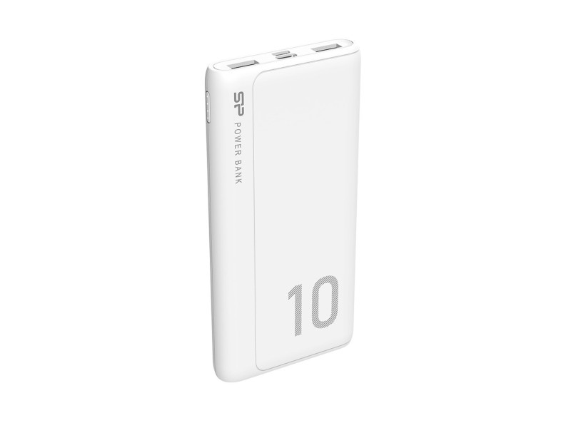 SILICON POWER GP15 Powerbank External battery 10000 mAh 2x USB 2.1A (SP10KMAPBKGP150W) White SP10KMAPBKGP150W – SILICON POWER Външни батерии