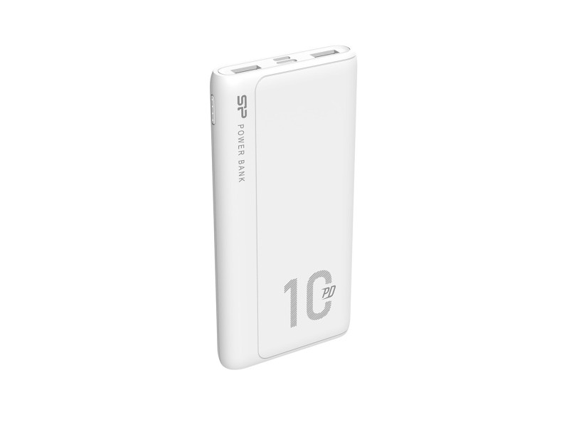 SILICON POWER QP15 Powerbank External battery 10000 mAh 2x USB QC 3.0 1x USB-C PD (SP10KMAPBKQP150W) White SP10KMAPBKQP150W – SILICON POWER Външни батерии