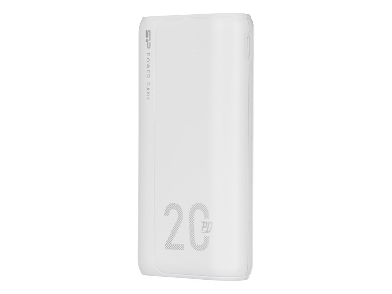 SILICON POWER QS15 Powerbank External battery 20000 mAh 2x USB QC 3.0 1x USB-C PD (SP20KMAPBKQS150W) White SP20KMAPBKQS150W – SILICON POWER Външни батерии