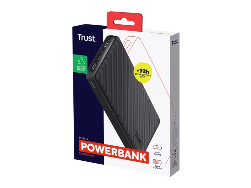 Trust Primo Lithium-Ion (Li-Ion) 20000 mAh Black 24676 – TRUST Външни батерии