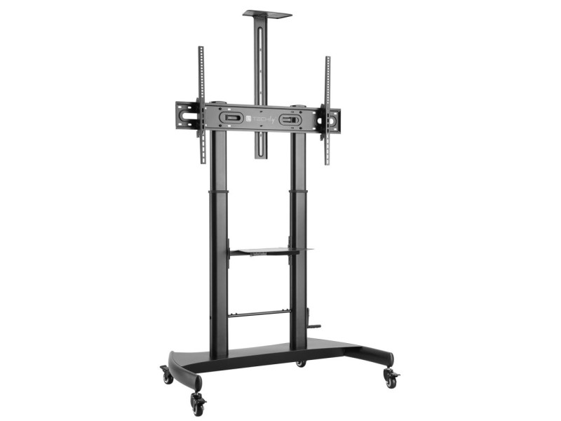 Techly Steel Trolley Floor Support with adjustable height, for TV from 60 to 100 107111 – TECHly Професионални телевизори, монитори и аксесоари