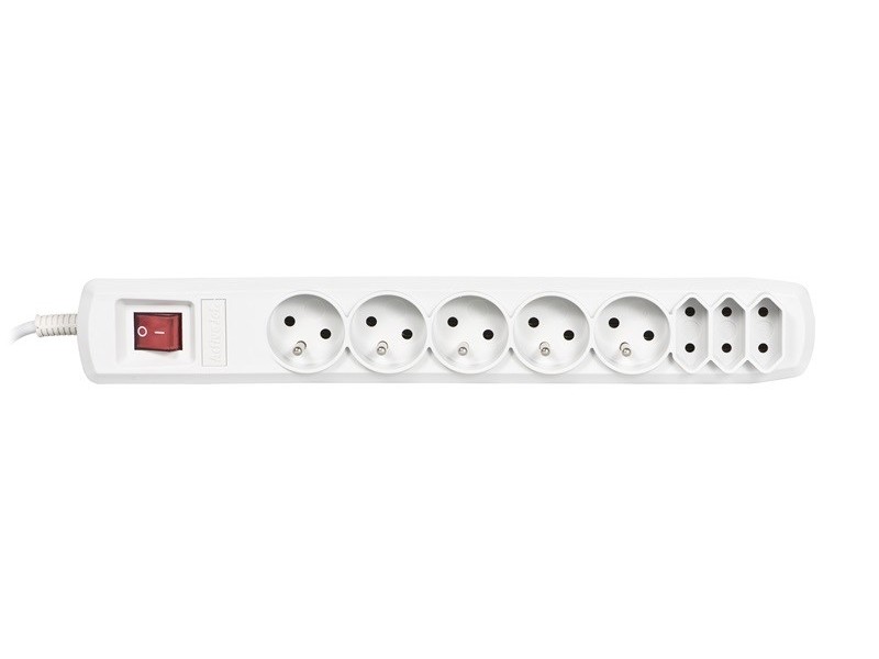 Activejet APN-8G/3M-GR power strip with cord APN-8g/3m-GR – Activejet Разклонители