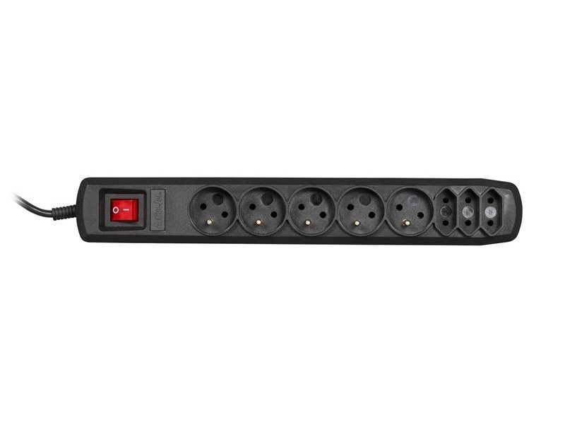 Activejet APN-8G/5M-BK power strip with cord APN-8g/5m-BK – Activejet Разклонители