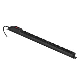 Activejet COMBO 12 socket power strip 5m black