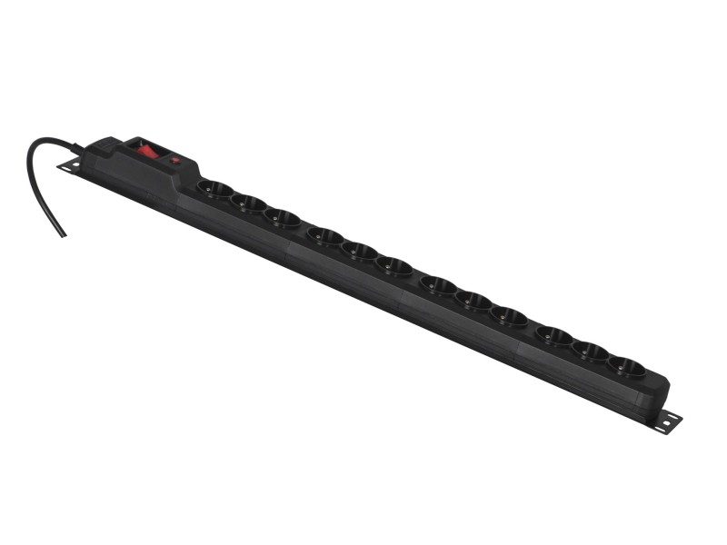 Activejet COMBO 12 socket power strip 5m black COMBO/12gn/5m/cz – Activejet Разклонители