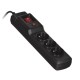 Activejet COMBO 3GN 1,5M black power strip with cord COMBO 3GN 1,5m – Activejet Разклонители