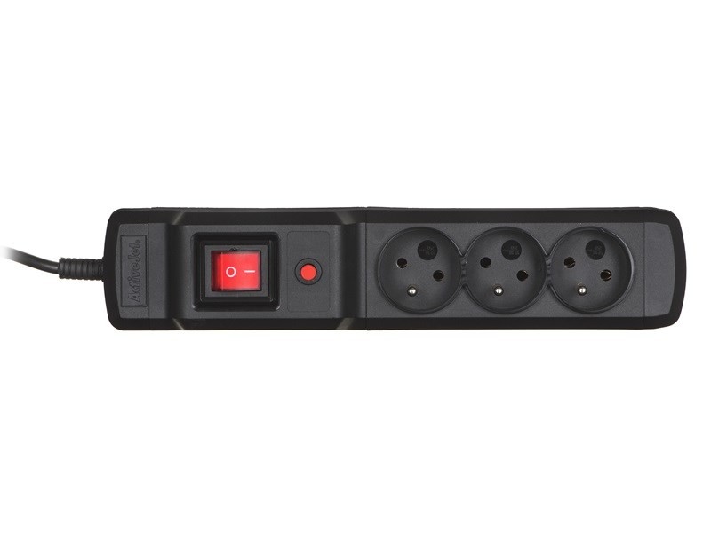 Activejet COMBO 3GN 1,5M black power strip with cord COMBO 3GN 1,5m – Activejet Разклонители