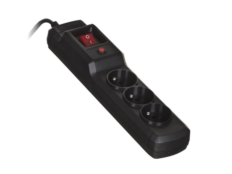 Activejet COMBO 3GN 3M black power strip with cord COMBO 3GN 3M – Activejet Разклонители