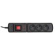 Activejet COMBO 3GN 3M black power strip with cord COMBO 3GN 3M – Activejet Разклонители