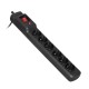 Activejet COMBO 6GN 3M black power strip with cord COMBO 6GN 3M – Activejet Разклонители