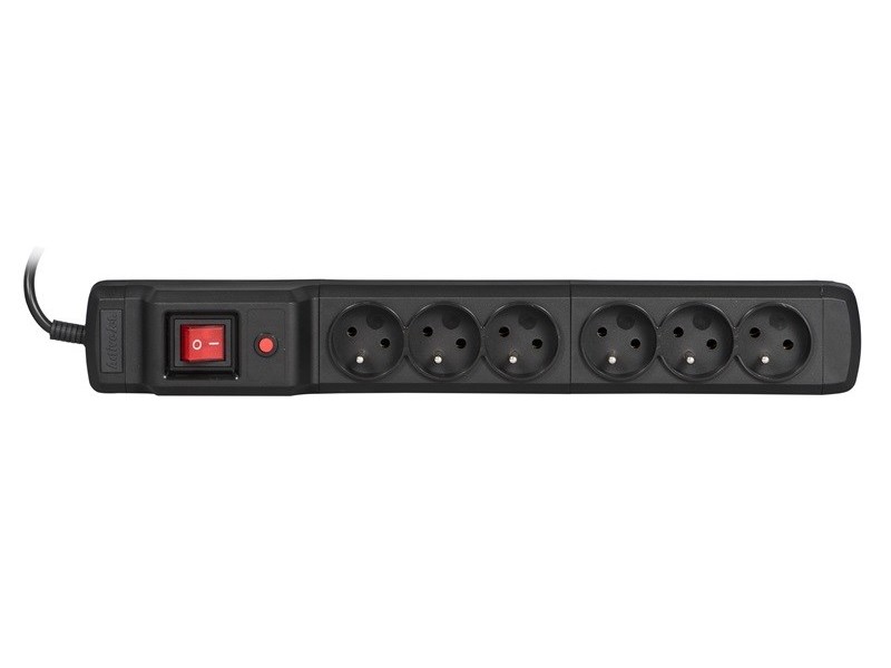 Activejet COMBO 6GN 3M black power strip with cord COMBO 6GN 3M – Activejet Разклонители
