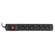 Activejet COMBO 6GN 3M black power strip with cord COMBO 6GN 3M – Activejet Разклонители