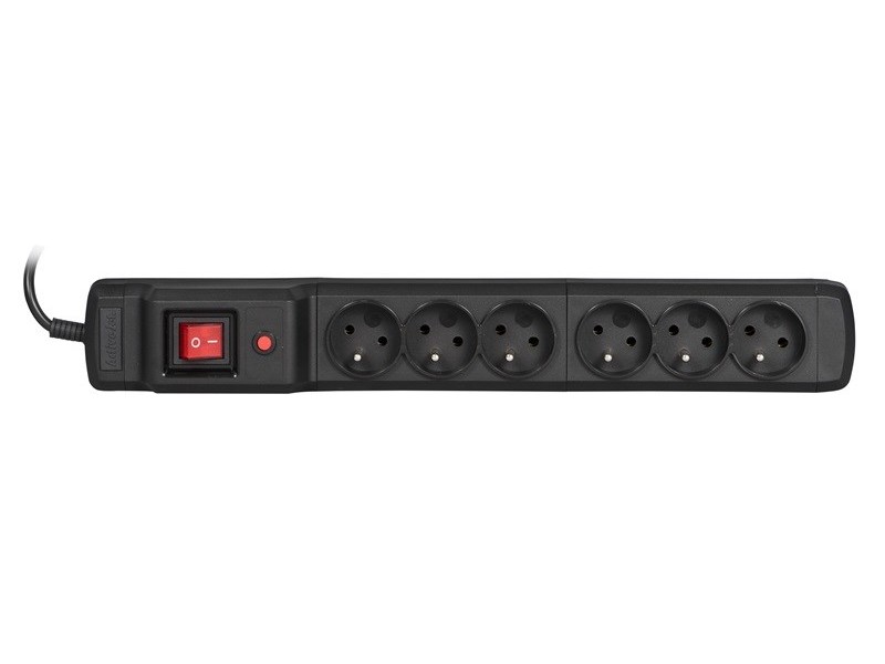Activejet COMBO 6GN 5M black power strip with cord COMBO 6GN 5M – Activejet Разклонители