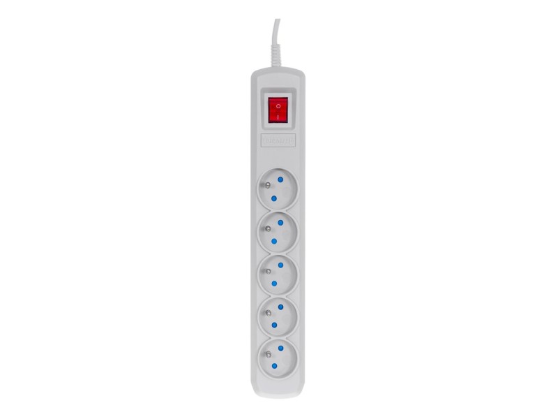 Activejet grey power strip with cord ACJ COMBO 5G/5M/BEZP. AUT/S ACP-5GN 5M SZ – Activejet Разклонители